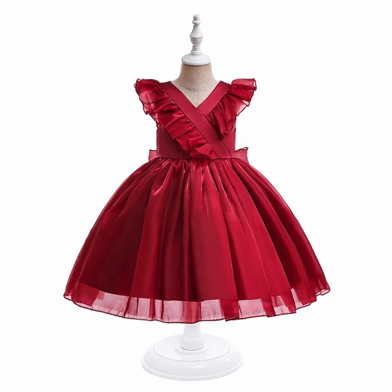 Wholesale Children Clothing Little Baby Flower Costume Princess Girl Party Dresses 3 To 5 Years