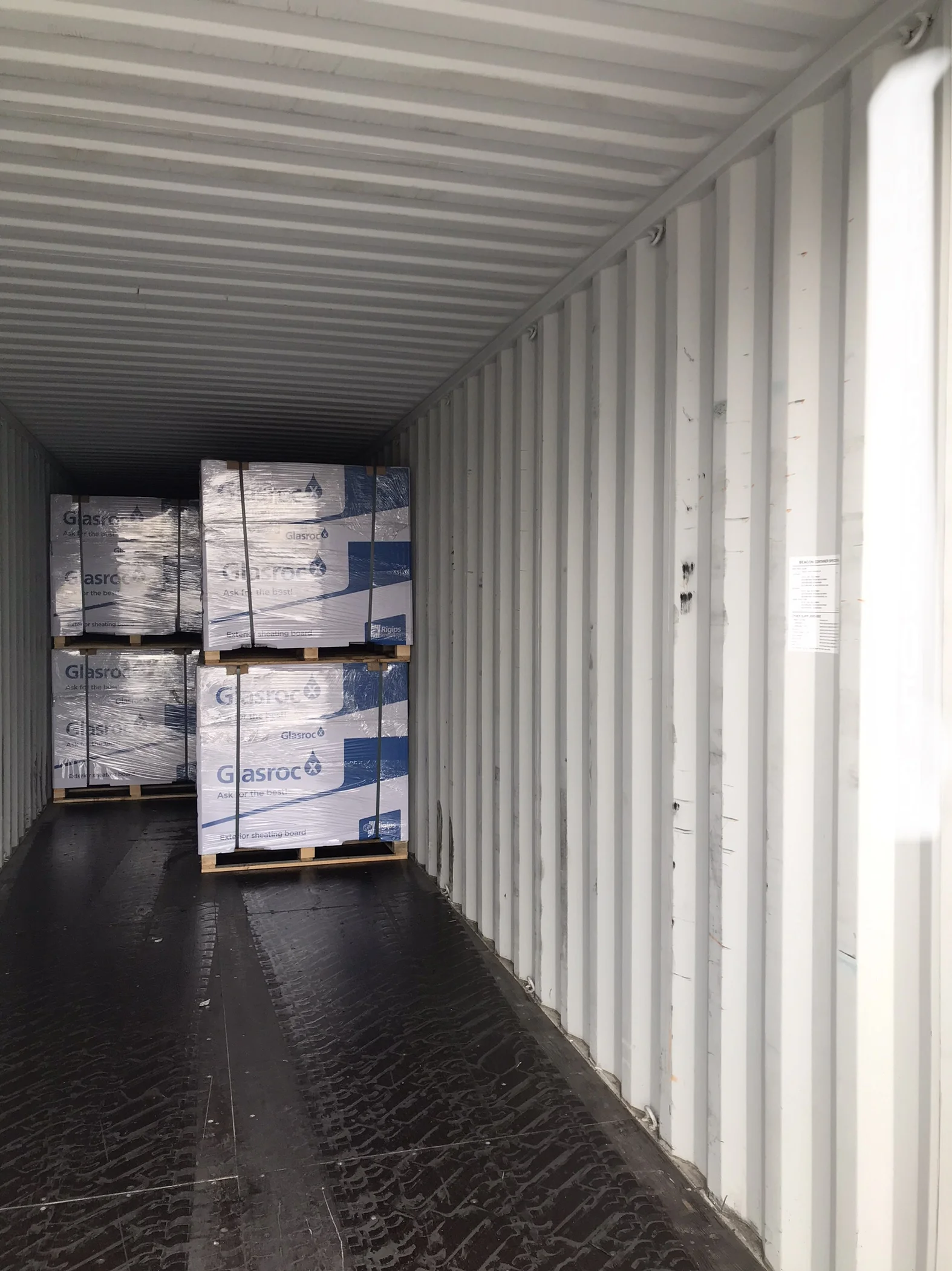 British Gypsum Glasroc X Sheathing Board 2400mmx1200mmx12.5mm External Sheathing Board Gyproc