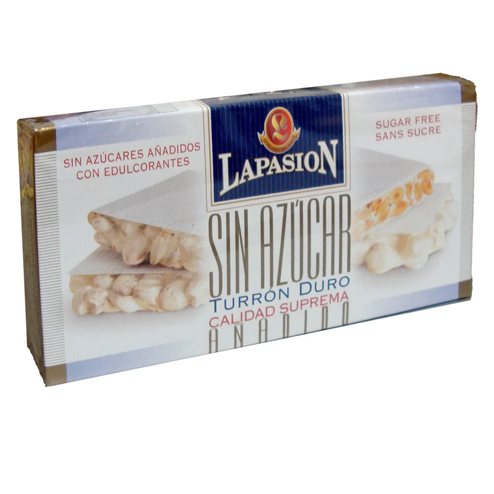 Supreme quality hard turron made with almond 150g in case for supermarkets