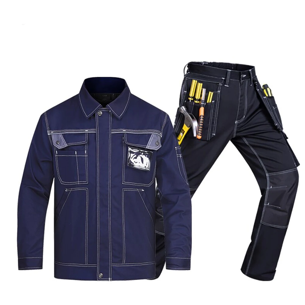 Механик ремесленник многокарманная рабочая куртка брючный комплект-прочная одежда