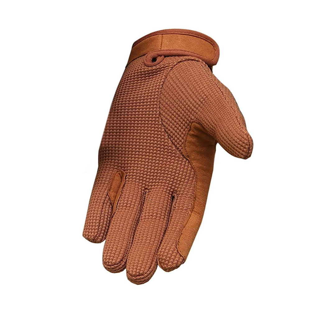High Quality Adult Size Leather Horse Riding Gloves New Design Full Finger Outdoor Sports Riding Gloves