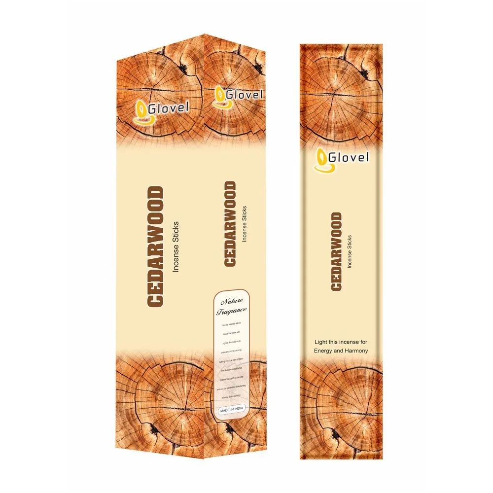 Top Class Cedarwood Fragrance Coloured incense Stick Flat Box 9 Inch Natural Wood Dhoop Sticks for Pooja Exporter from India