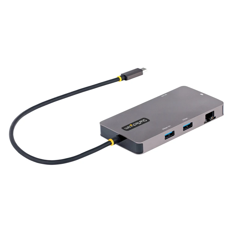 Dual Video 4K 60Hz, 2Pt 5Gbps USB-A Hub 100W Power Delivery Pass-Through USB C Multiport Adapter