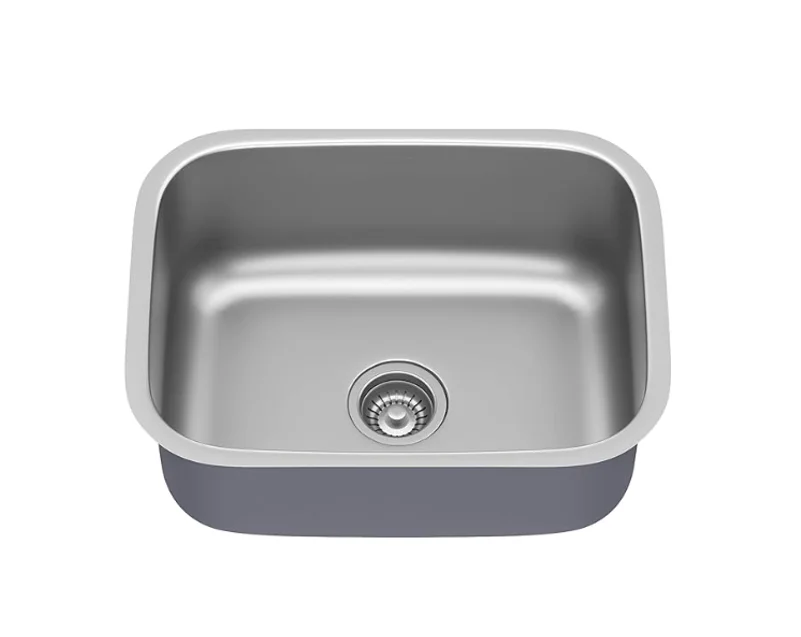 THS-0010 American Durable Steel Sink 16 Gauge Tight Radius Large Kitchen Sink Stainless Steel Single Bowl
