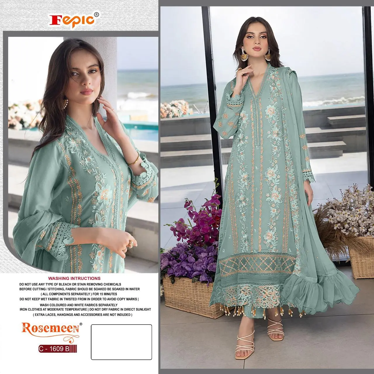 New Designer Indian Pakistani Salwar Kameez Suit Traditional Cotton Embroidery Work Dress Straight Cut Dress Style