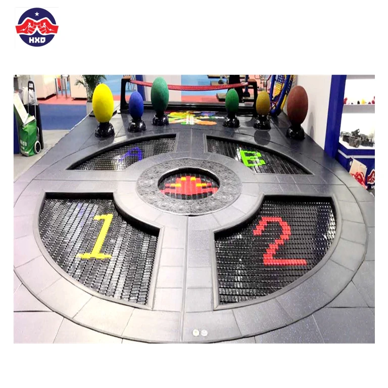 In-ground Trampoline Outdoor for Public Kids Single Bungee Jumping Trampoline for sale