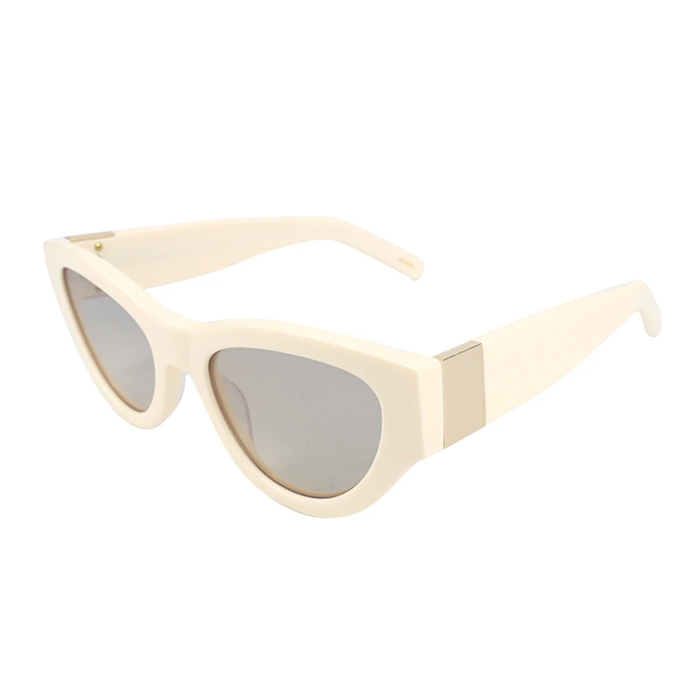 2023 New Arrivals Polarized Acetate Frame Custom Mirror Sun Glasses Frame with Logo Late Fashion Cat eye Sunglasses Women