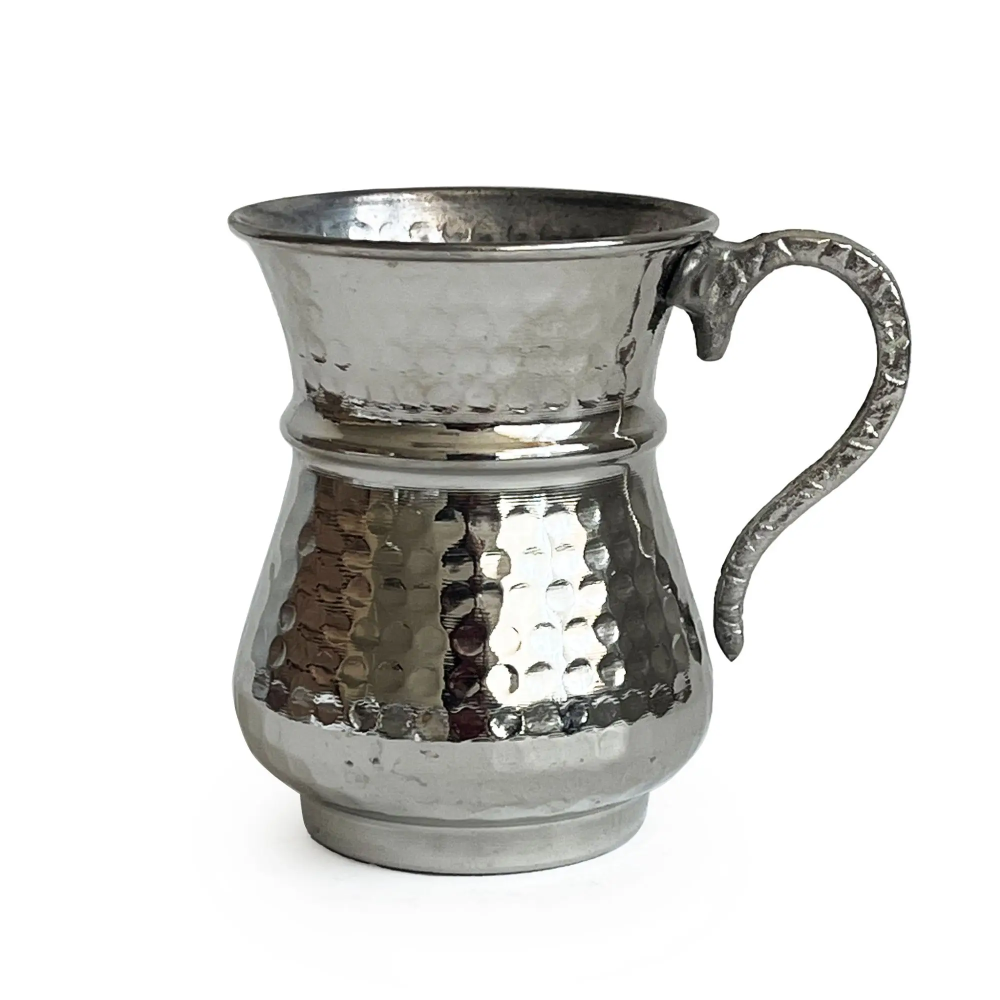 Copper Pitcher Tankard For Serving Ayran, Authentic, Durable, Machine Hammered, 250 ml Drink Cup, Outdoor and Camping Activities