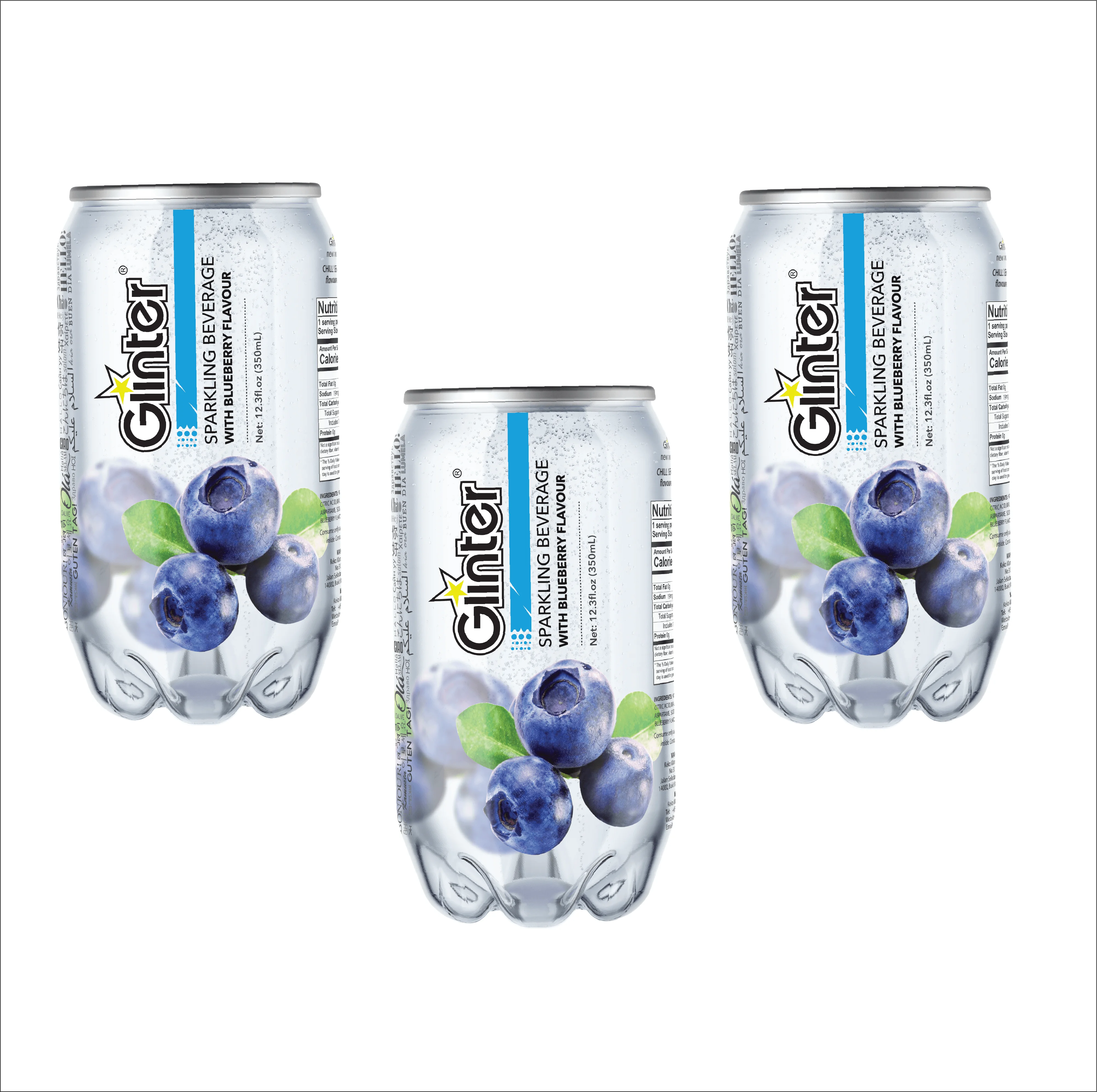 Ready to Ship Hot Sale Fruit Flavor Sparkling Beverage Halal Certified Transparent Cava Spanish Refreshing Culture Trip Drinks