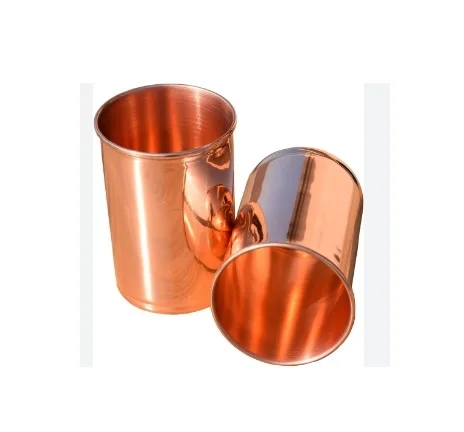 Set Of Two Low Price Pure Copper Hammered Mug Supplier Of Copper Glasses Sets Irregular Shape Table Top Drinking Water Glass Set