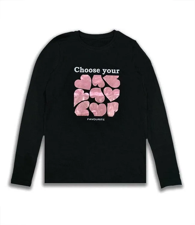 2024 High Quality Girls Long Sleeve Printed T Shirts Custom Cotton Clothing T-shirt from india