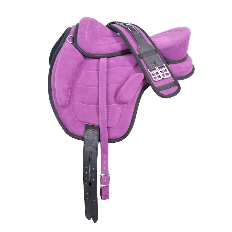 High Quality Pink Treeless Freemax English Premium Leather Western Barrel Racing Horse Saddle from Indian Exporter
