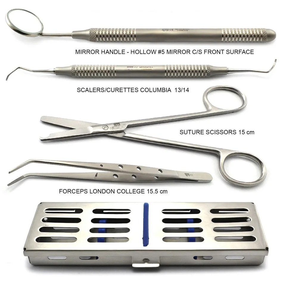 Высококачественный базовый набор для удаления швов ножницы оказания первой помощи пинцет из хлопка с кассетой нержавеющей стали