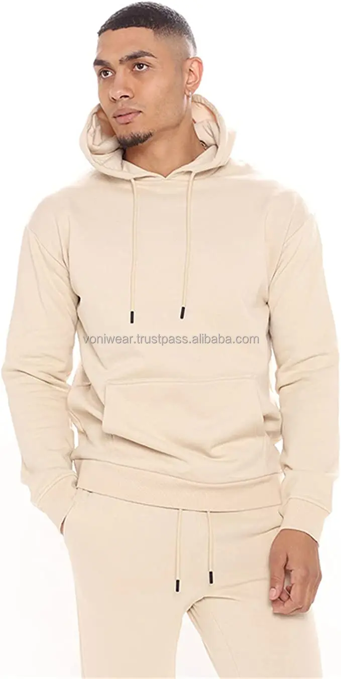 Men 2 piece Velvet Set Hoodie Elastic Pant Casual Velour Tracksuit Custom Design High Quality Mens Velvet Tracksuit