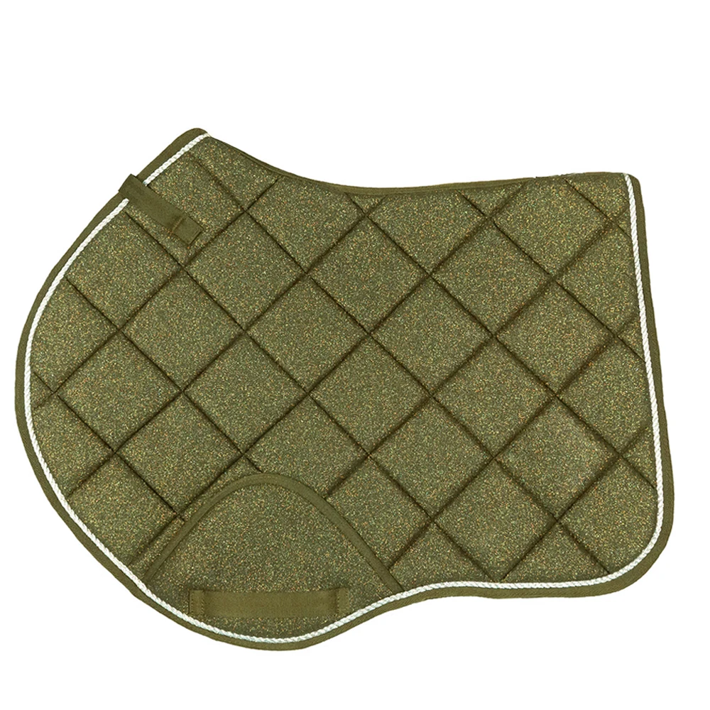 Horse Saddle Pad Satin Tack Saddle Pad Horse Racing Saddle Equipment Wholesale Custom Made Satin Shiny Glitter