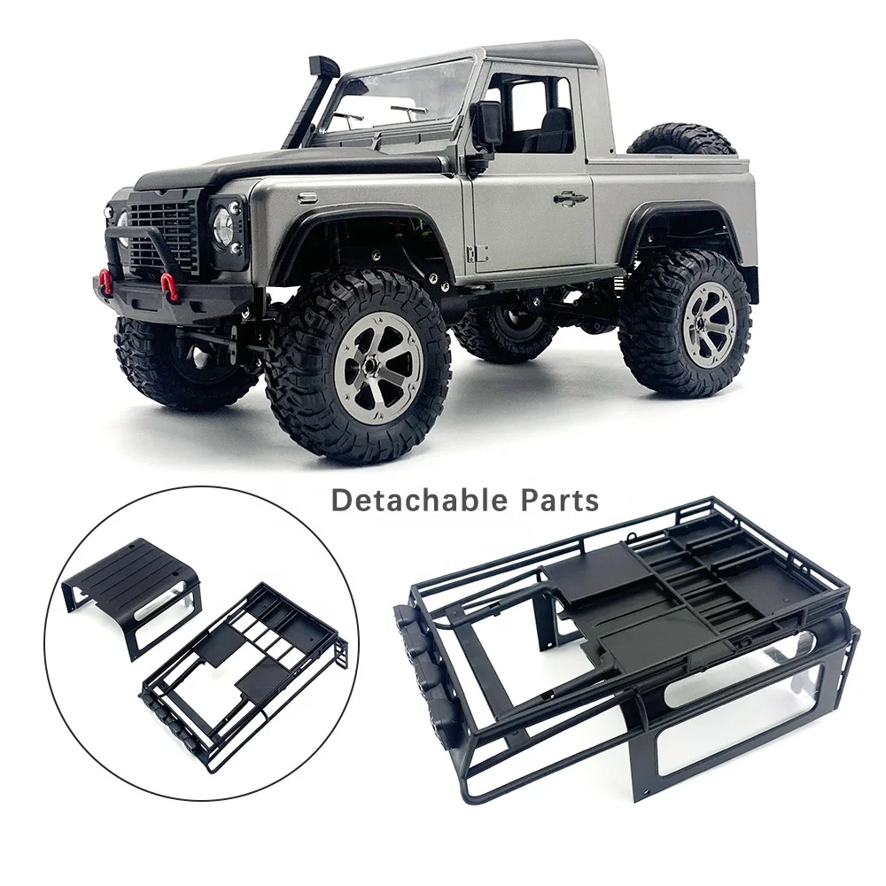 -Де-крыло D90 2 4G RC автомобиль 4x4WD 1/12 масштаба рок-гусеничный пульт дистанционного управления со светодиодными огнями WPL MN-99s