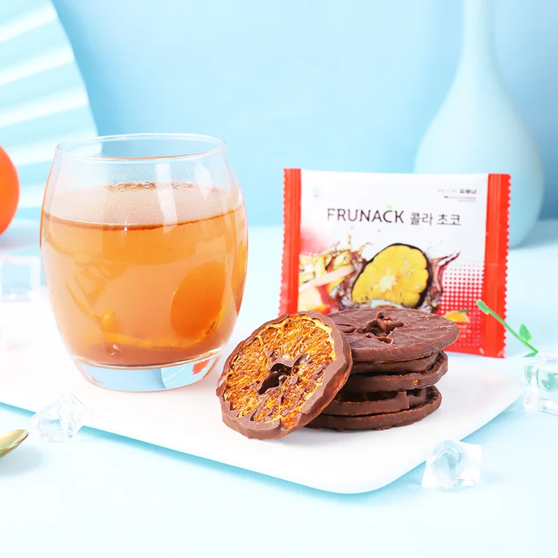 Шоколад FRUNACK COLA (12 шт.), изготовленный из корейского Чеджу-мандарина, сушеный оранжевый и Кола-шоколад