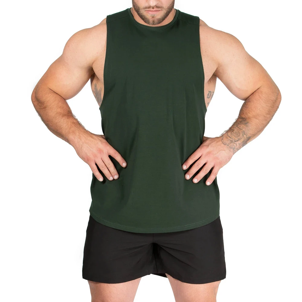 Top Quality Wholesale Custom Logo Comfortable Solid Color Men Singlets 2024 New Arrival Men Singlets For Sale OEM Service