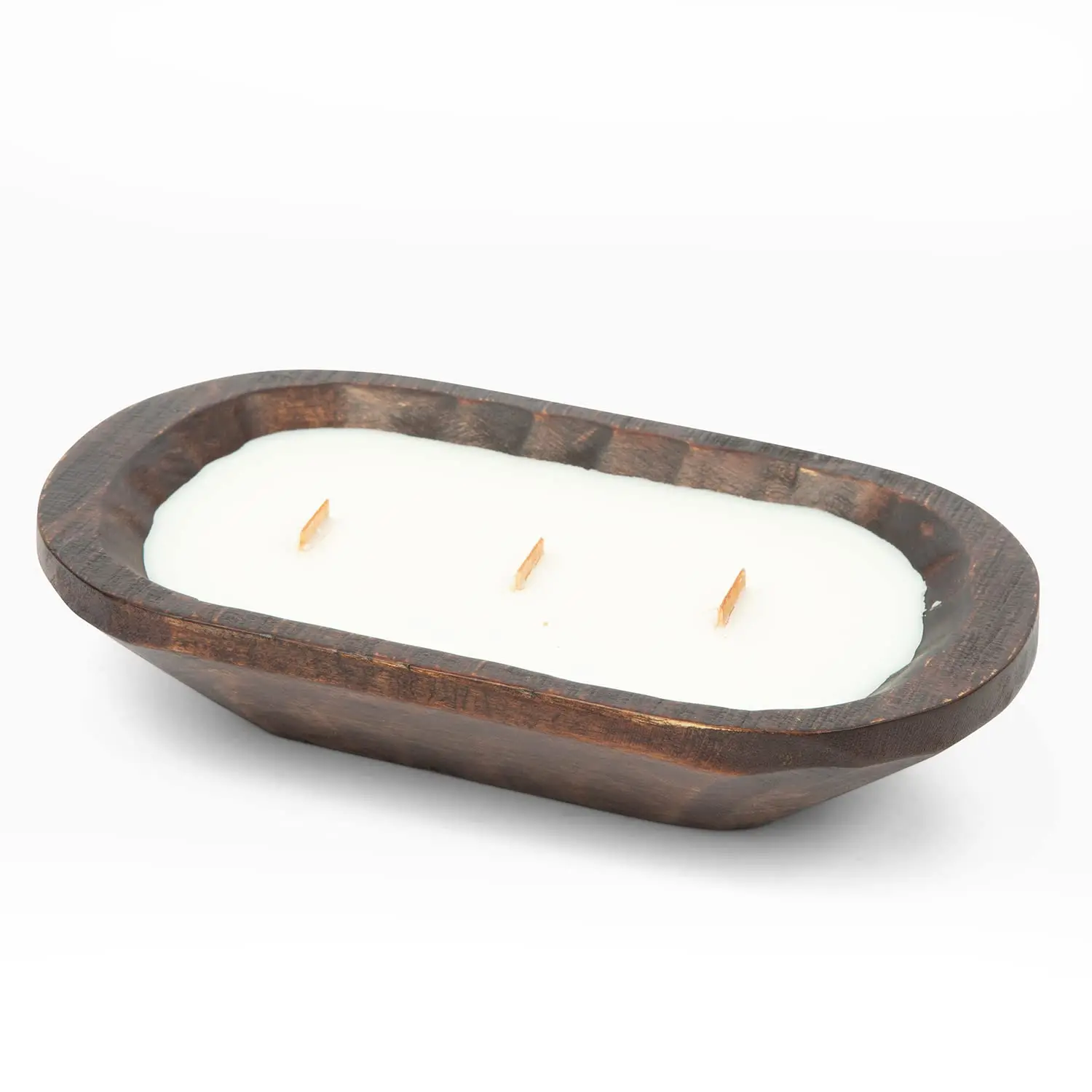 High Quality Wooden Dough Bowl Oval For Candle Making Texas State Gift Holiday Customized Bowl Vietnam Wholesale
