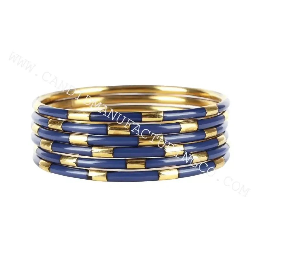India fashion bangles Resin Beads with Metal Bangle Set Fashion jewelry & Accessories handmade Direct factory sale