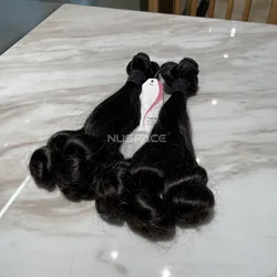 One Donor  Raw Virgin Cuticle Aligned Hair bundle Super Funmi Hair Double Drawn Egg Curl 100% Human Hair