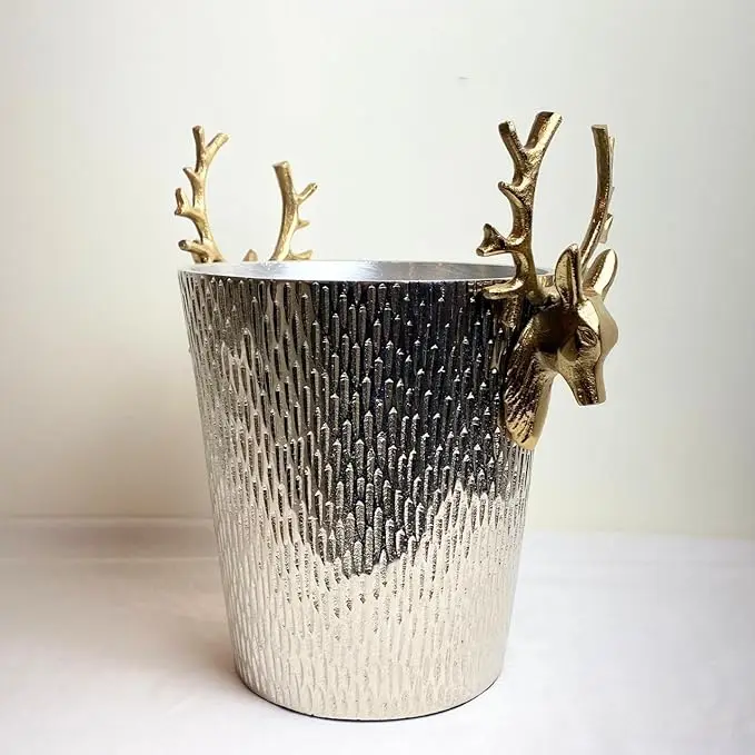 Aluminium Wine Cooler/Ice Bucket/Wine Cooler/Ice Bucket Nickel Aluminium Plated with Textured Finish, Champagne Chiller