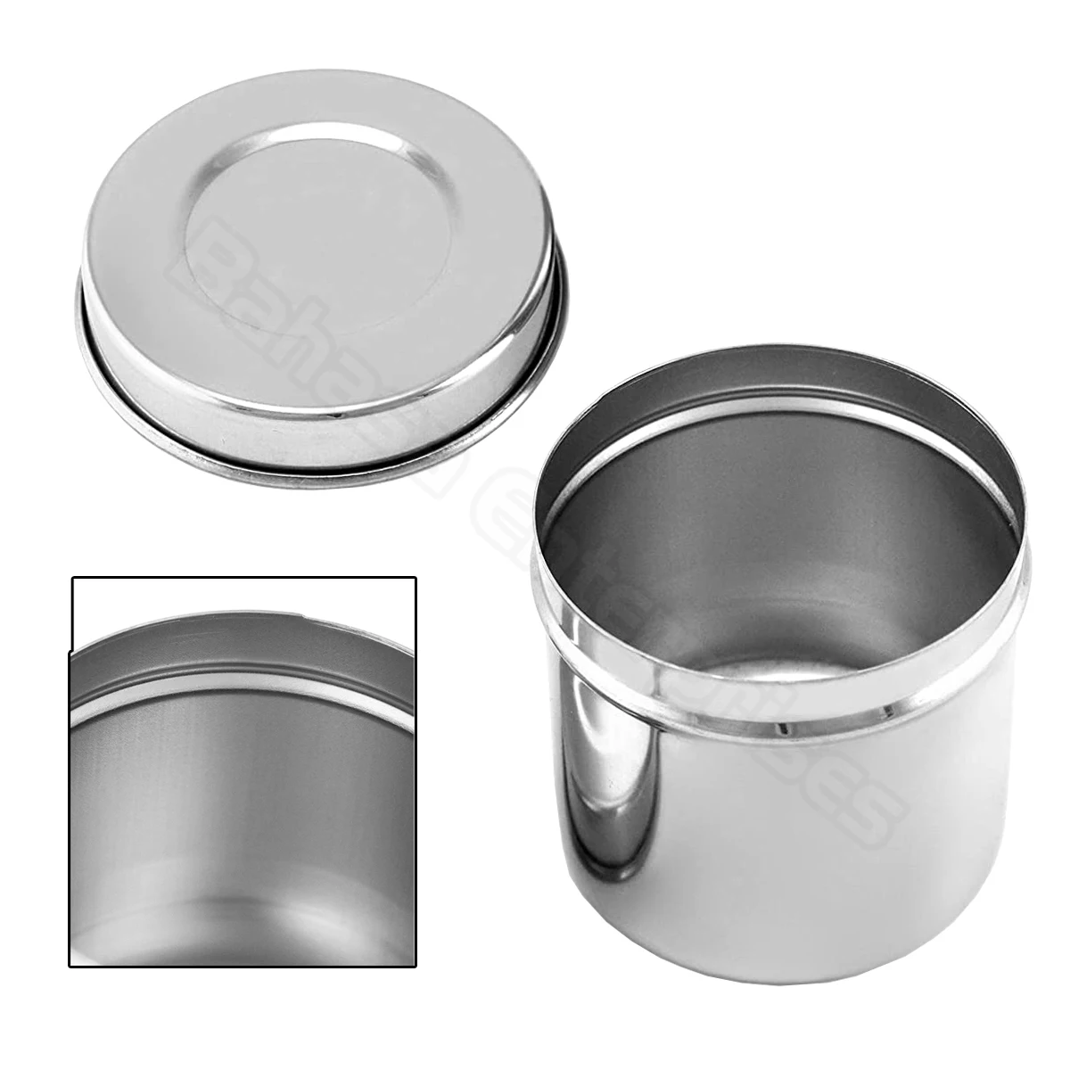 Stainless Steel Ointment Jar with Lid Medical Container Jars 10 oz Storage of Medical Liquid Cotton Ball Lab and Dentistry Use