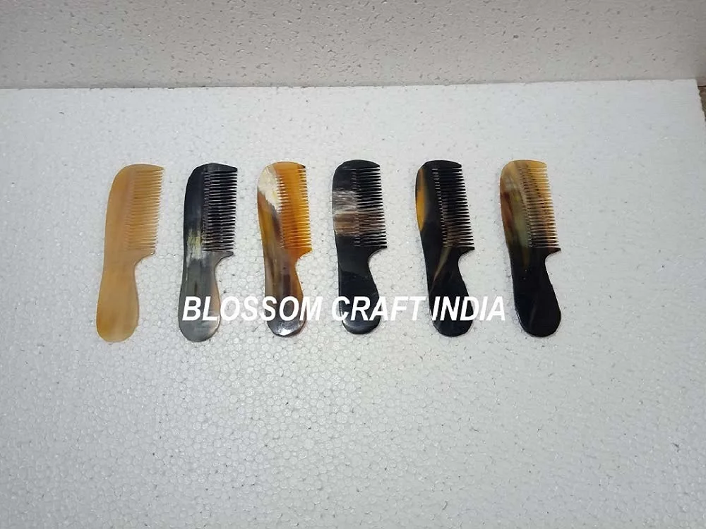 Handmade Best Quality Natural Horn Hair comb / Ox Beard Comb Real Cow Horn comb from India