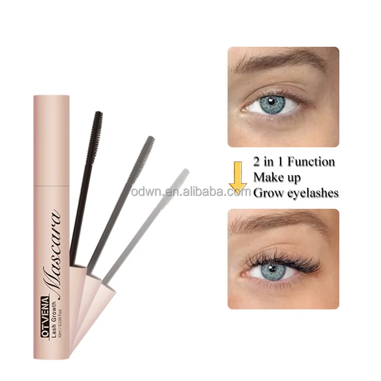 OTVENA 2 in 1 mascara for long lashes volume black mascara with lash growth serum