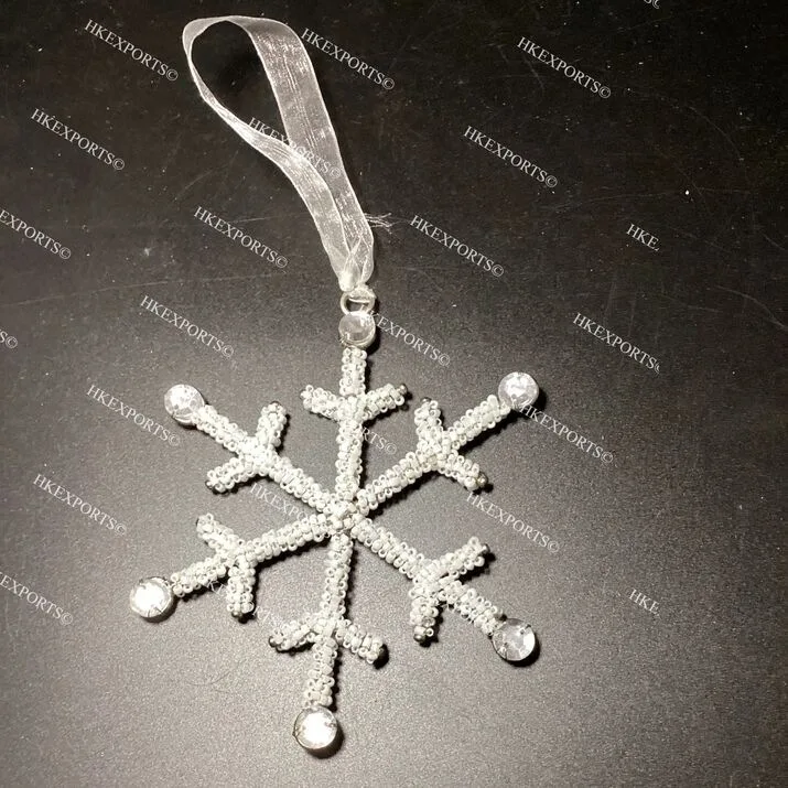 Handcrafted Multicolor Christmas Beaded Hanging Ornament Decoration for Festive Season