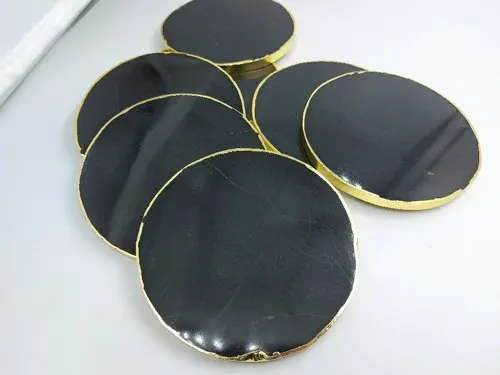 Wholesale Natural Crystal   Black  Agate  Onyx Healing Coaster Slice for Decoration