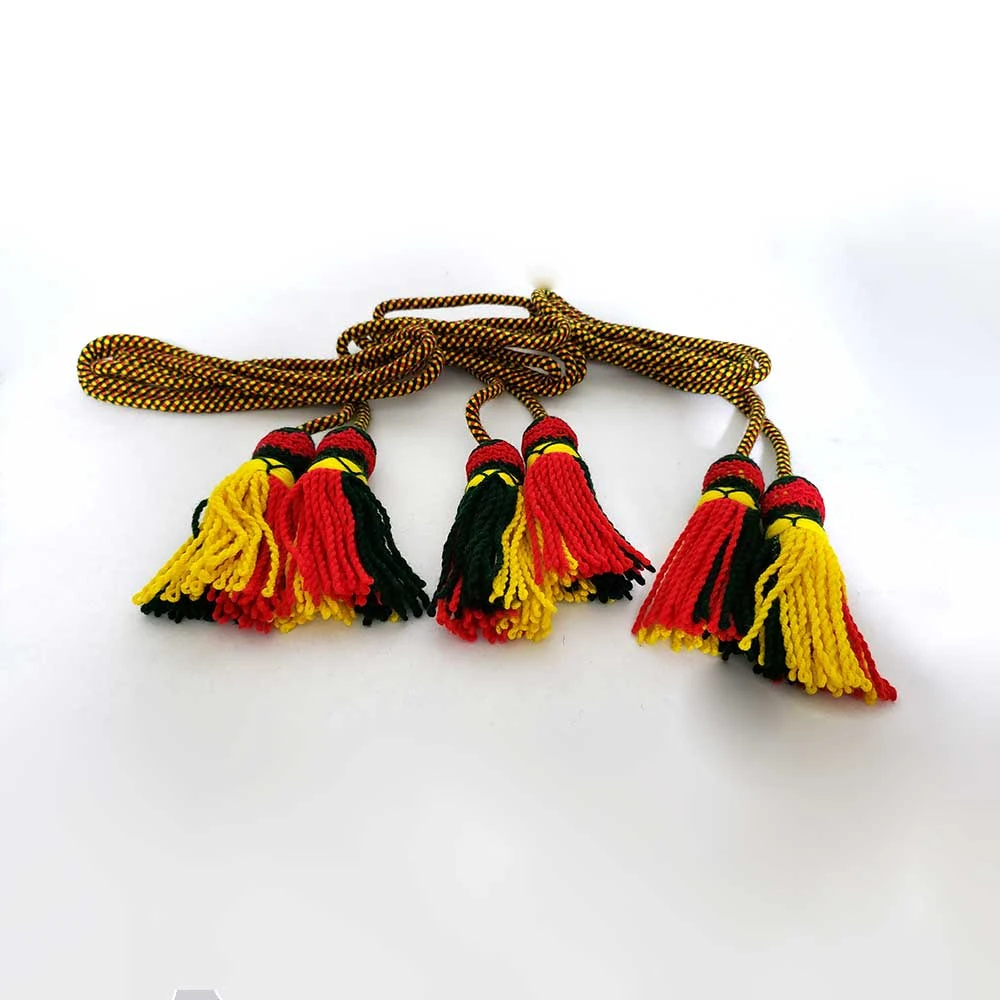 OEM Royal Blue Flag Pole Cord with Tassels Wholesale Defense Uniform Accessories Bagpipe Bugle Cord Uniform Accoutrements Crafts