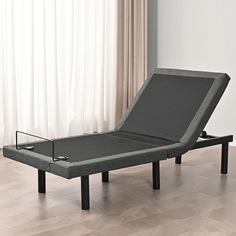 US Stock Bluetooth Phone App Control Fold Massage Function Under Bed Lighting Electric Adjustable Bed