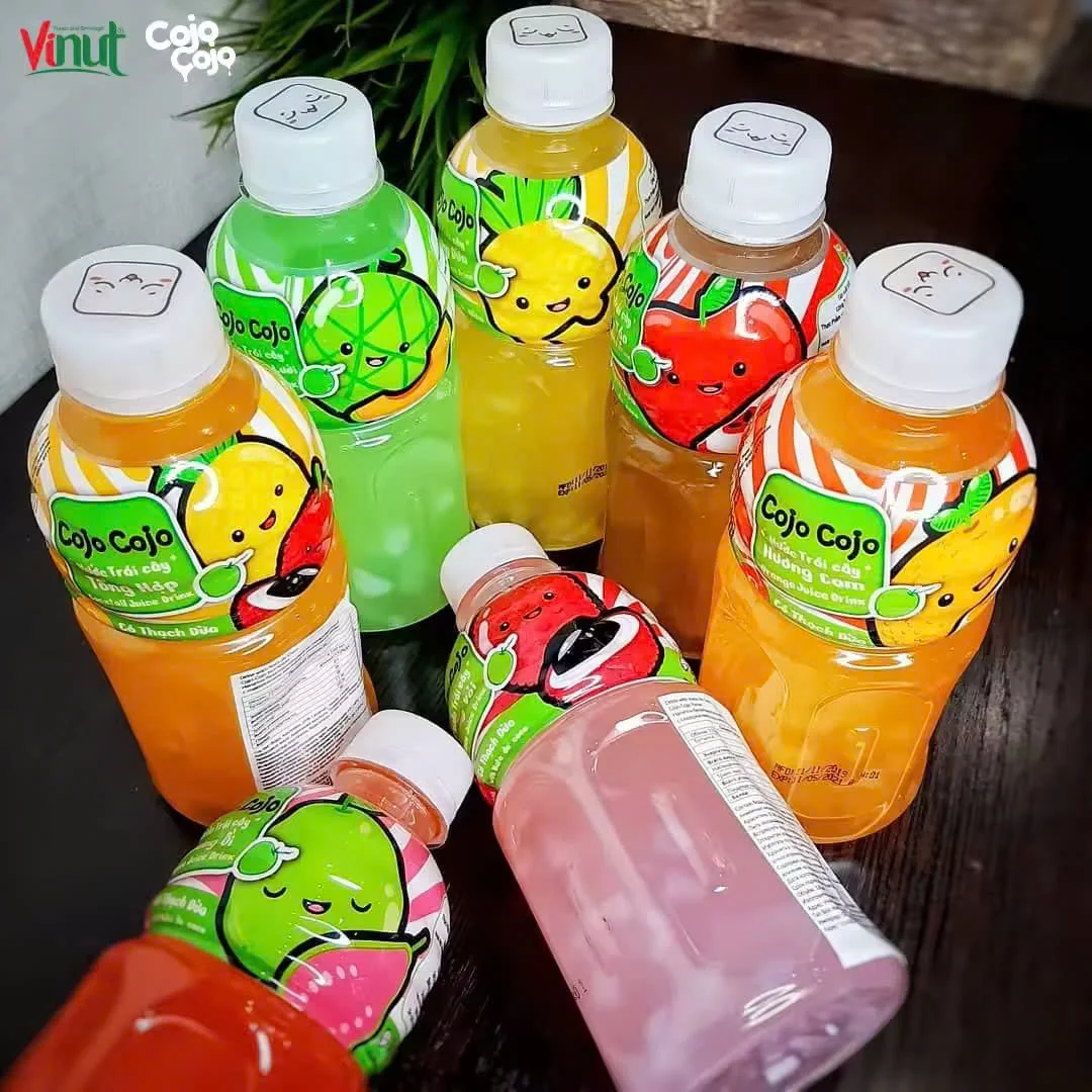 Free Sample 11.2fl oz Cojo Cojo Coconut Water Drink Nata de Coco Puree No Sugar Low Fat Halal Certified VINUT Supplier Wholesale