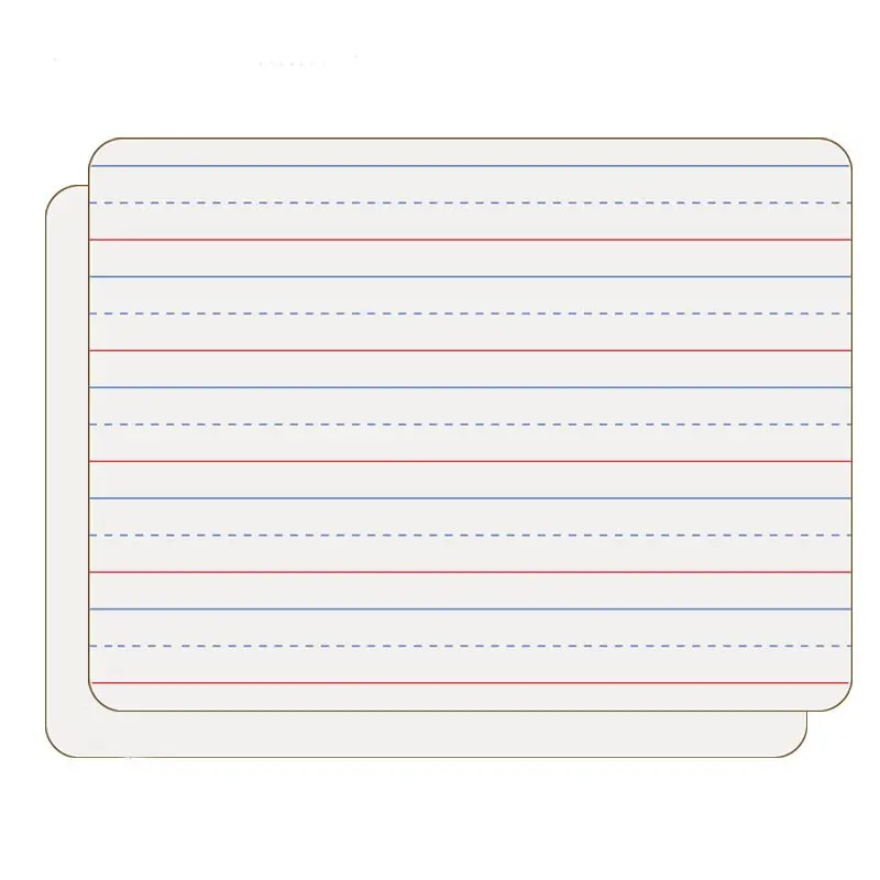 Wholesale customize Teacher supplies double side dry erase board for classroom small Lined white boards A4 whiteboard with marker