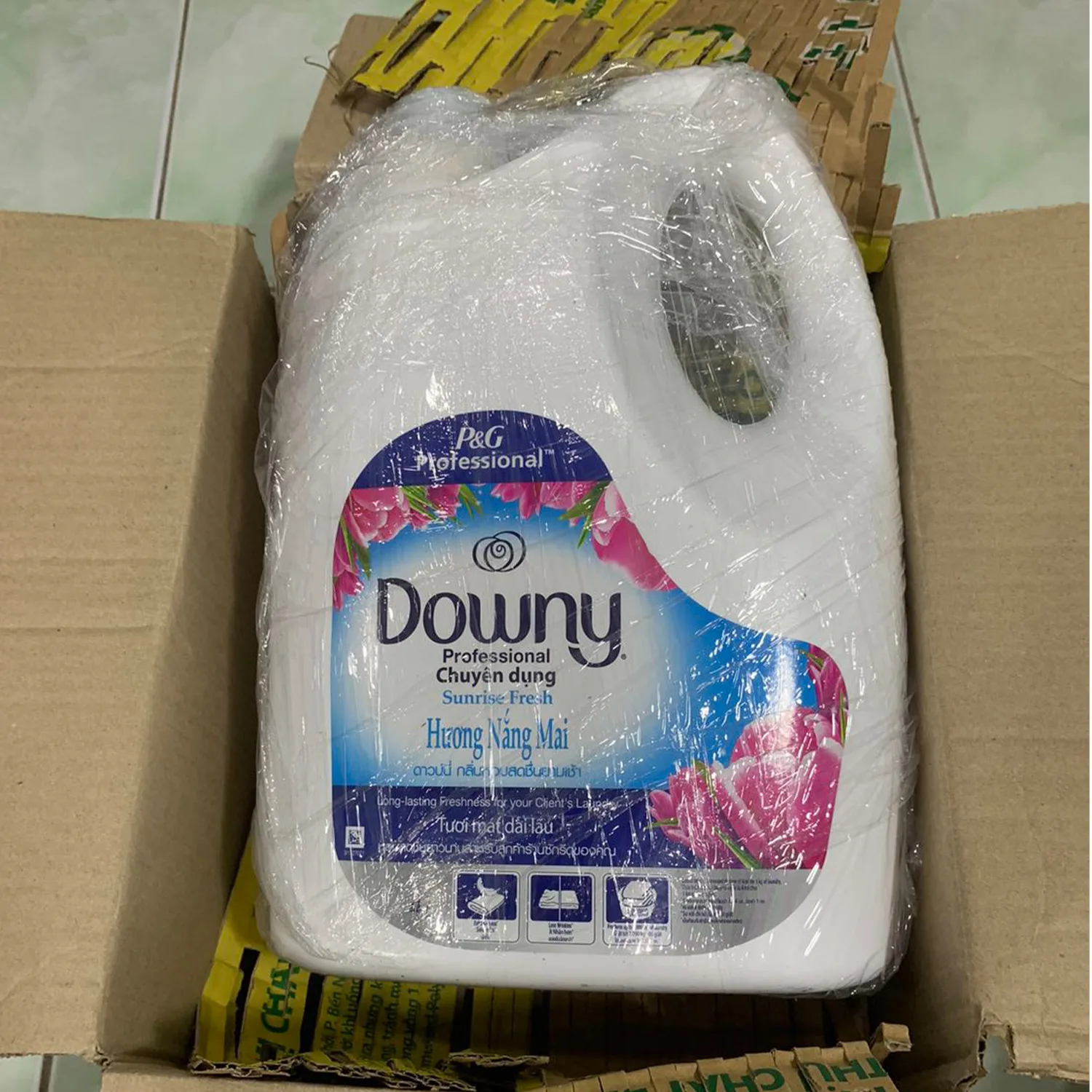 Household Chemicals Dow-ny fabric conditioner softener bottle 4L (Sunrise fresh) - Odor booster gel liquid after clothes washing