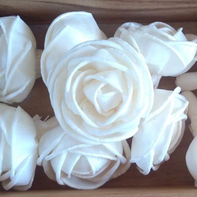 Rose Damask Sola Wood Flowers Artificial Dried Wholesale Handicraft Home Decor Decoration Thailand Reed Diffuser