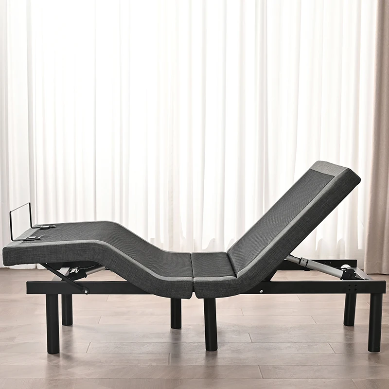 US Stock Bluetooth Phone App Control Fold Massage Function Under Bed Lighting Electric Adjustable Bed