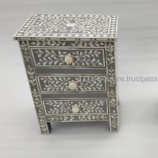 Indian home decor living room furniture stool bone inlay console table stool & Ottomans for sale
