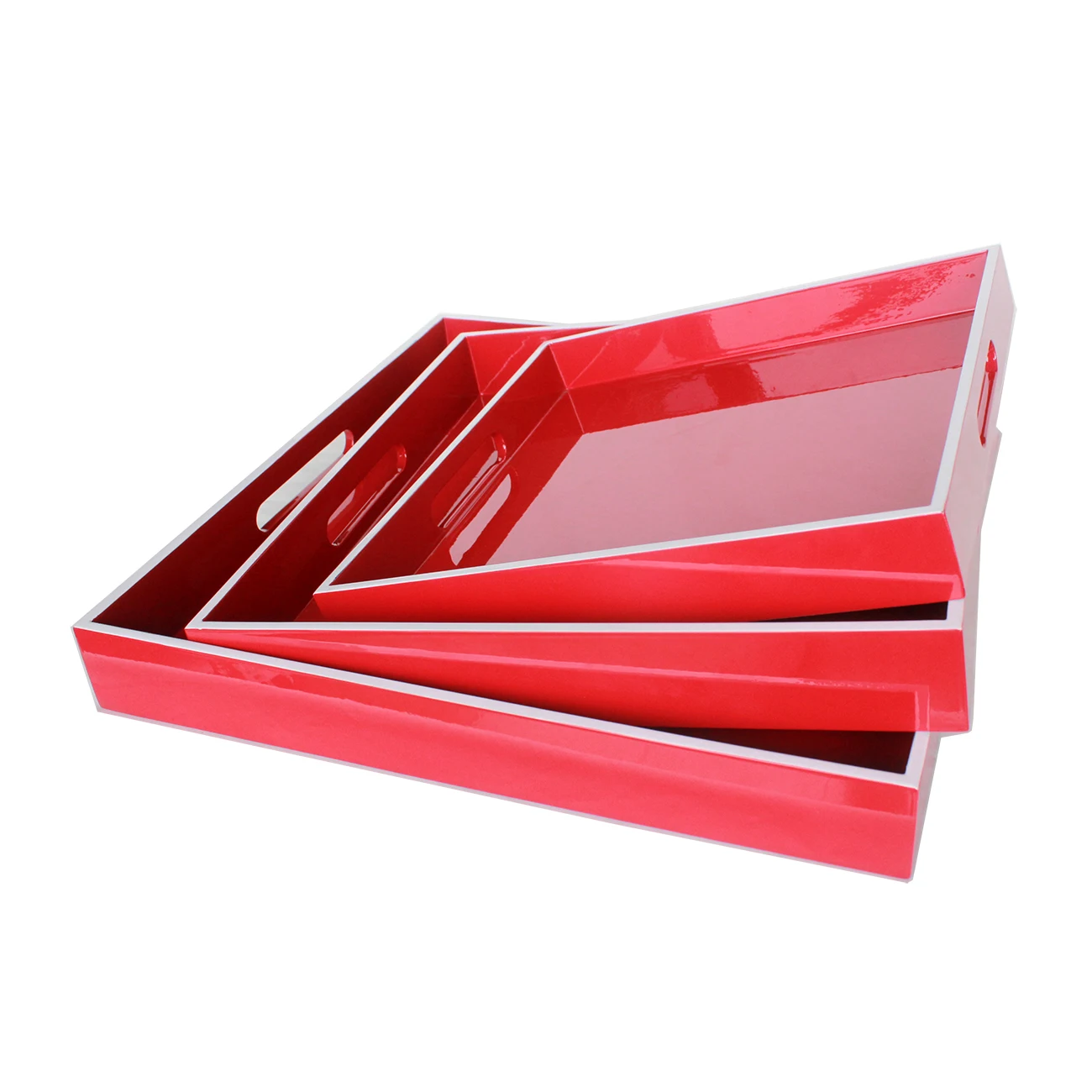 Сервировочный поднос из красного лака, гостиничный сервисный поднос из Вьетнама