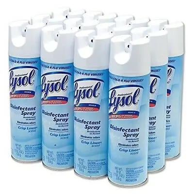 Cans Lyzol- Disinfectant-Spray Crisp Linen 19oz Free Shipping