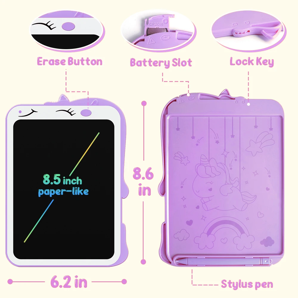 8.5 10inch Drawing Pad Graphic Lcd Drawing Tablet For Notepads Custom Logo Printed Stationery