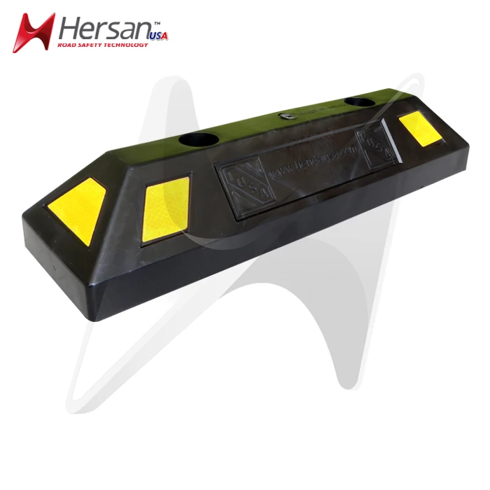 Hersan  Eco Friendly Rubber Wheel Stopper For Parking Car Parking Wheel Stopper Wheel Stops Parking Stopper