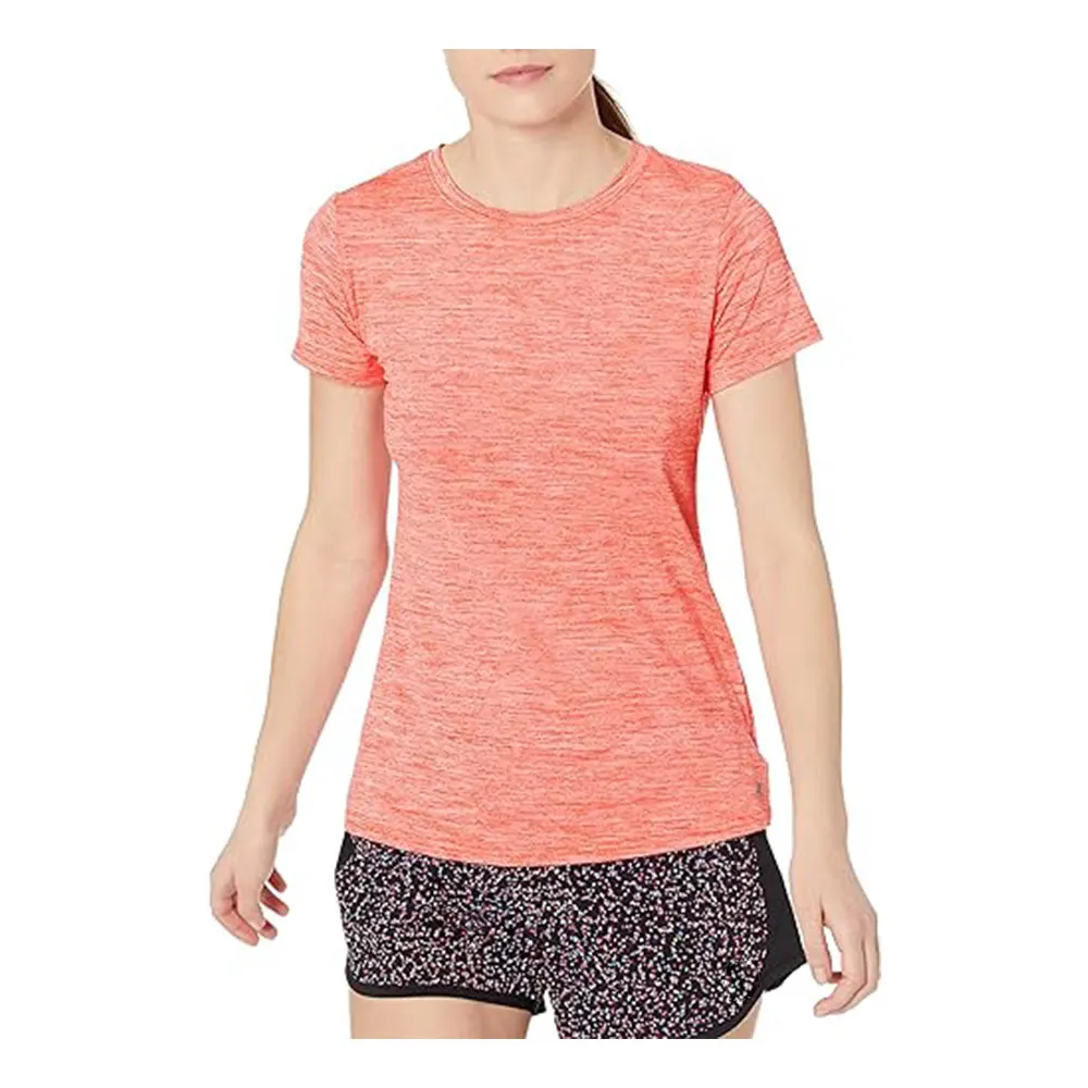 Factory Wholesale Eco-friendly Recycled Woman Custom Logo Blank Plain Heather T Shirt Football Jerseys Casual Recycled Polyester