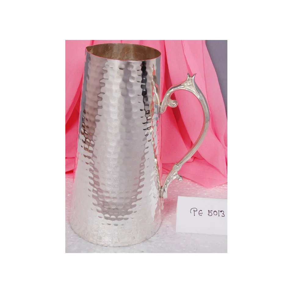 Luxury Style Popular Silver Plated Jug Kitchen Accessories Handmade Tabletop Pitchers For Dining Table