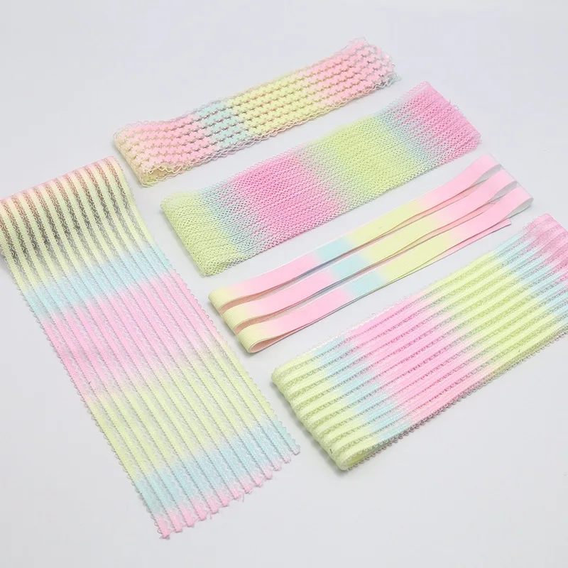 Hot product silk lace elastic bandage  nylon spandex woven jacquard elastic  garment bra elastic band