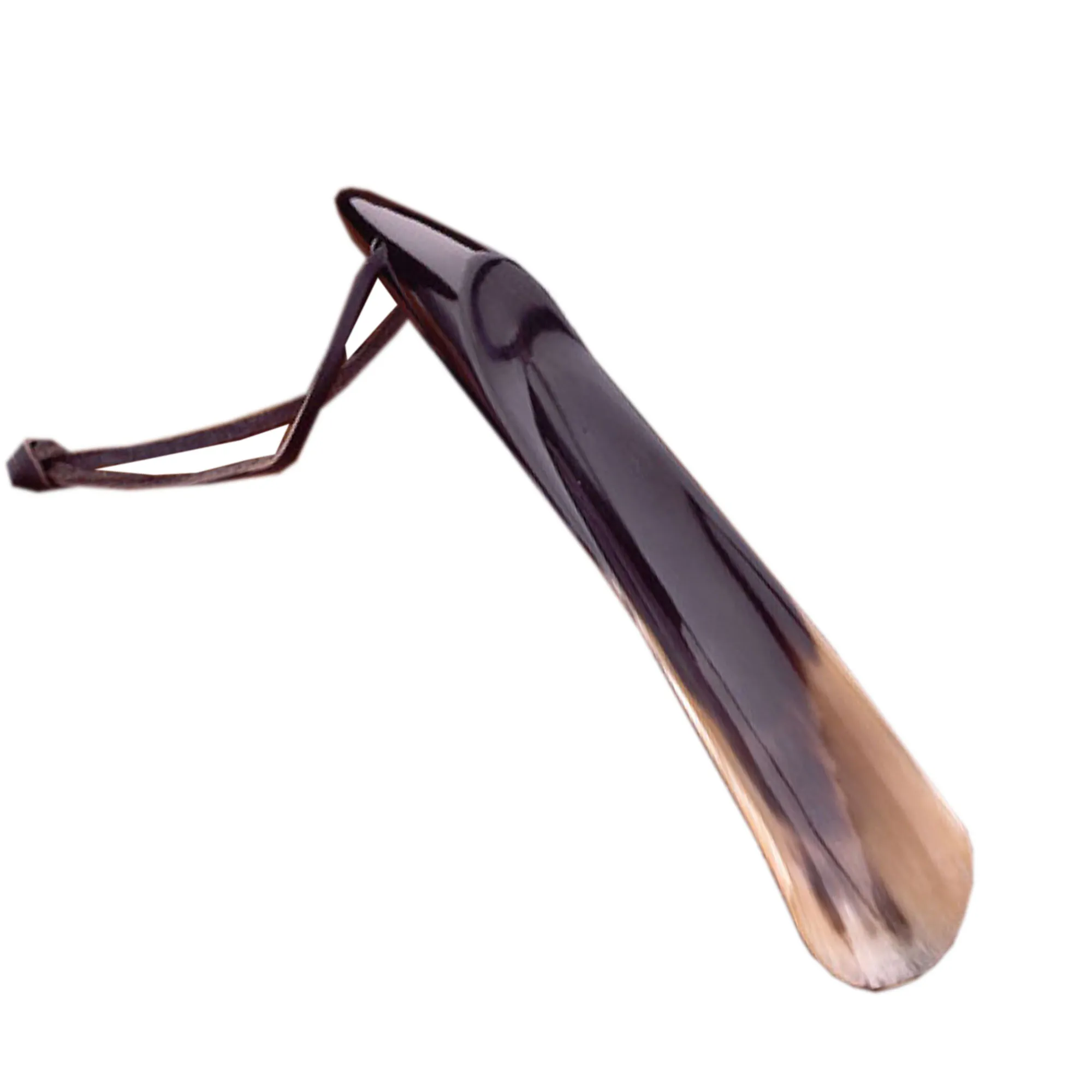 Handmade Durable Genuine Leather Shoe Horn with Long Handle for Seniors and Kids Men and Women from India for Shoe Wearing