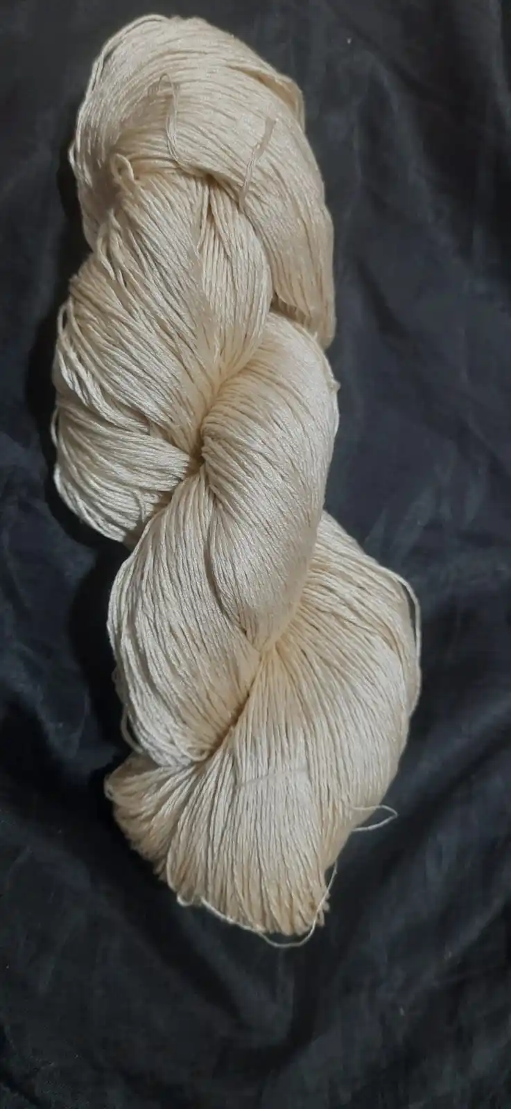 custom made natural 6 ply mulberry silk yarn available in 100 Gram  skeins  ideal  for yarn and fiber  supply stores