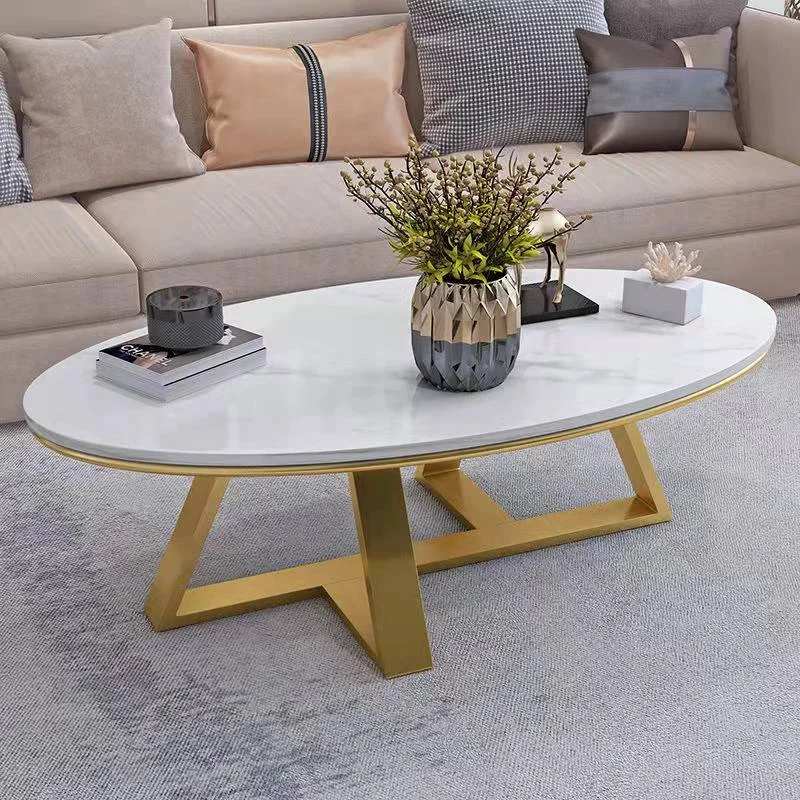 modern nordic customize rock plate iron frame home furniture tea table set metal coffee table for living room