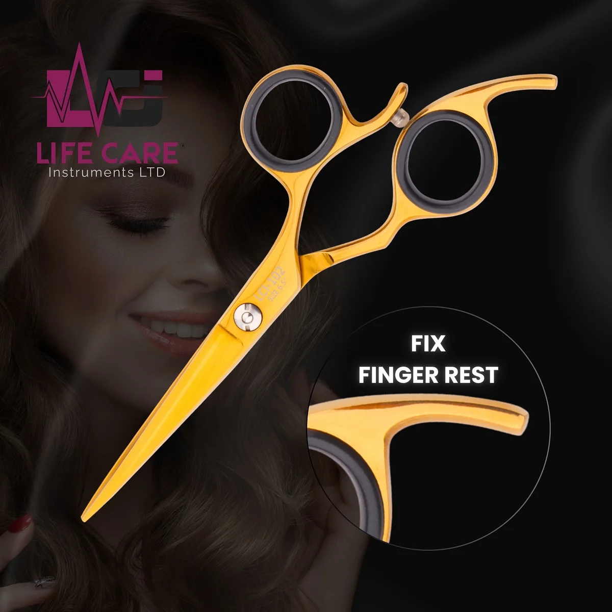 High Quality Scissors Custom color hairdressing scissors stainless Barber Scissors salon products by Life Care Instruments